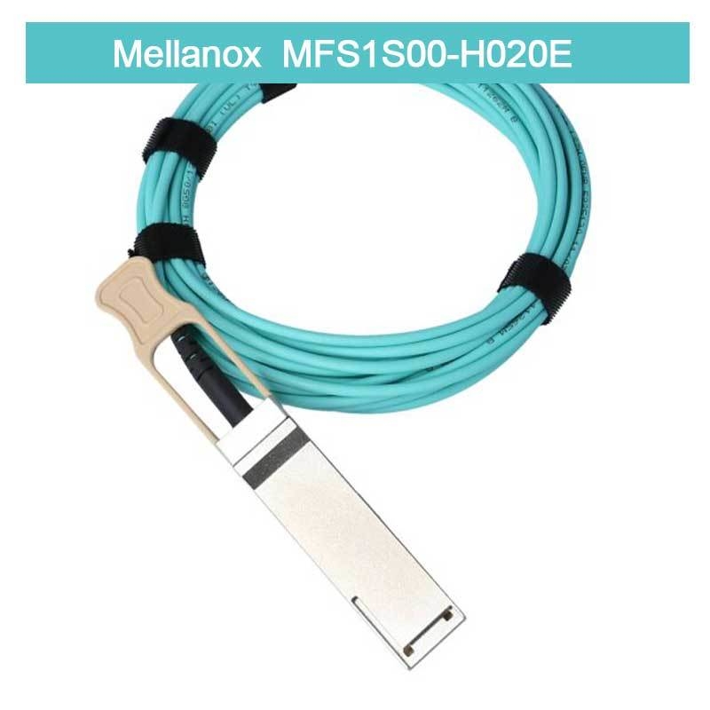 Düşük Gecikme Mellanox AOC kablosu MFS1S00-H020E Splitter Kablosu Ethernet 200GbE 2x100GbE 20m