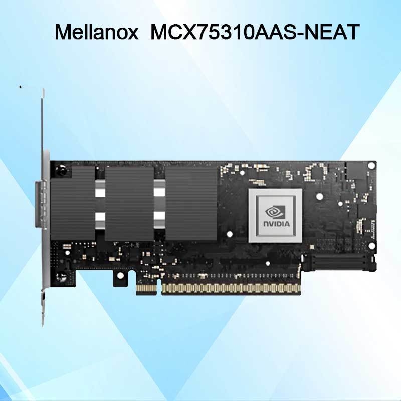 Nvidia Connectx-7 Adaptörü MCX75310aas-Neat (900-9X766-003N-SQ0) Tek Portlu Osfp Infiniband: Ndr 400GB/S (Özgün Hız) Ethernet: 400gbe