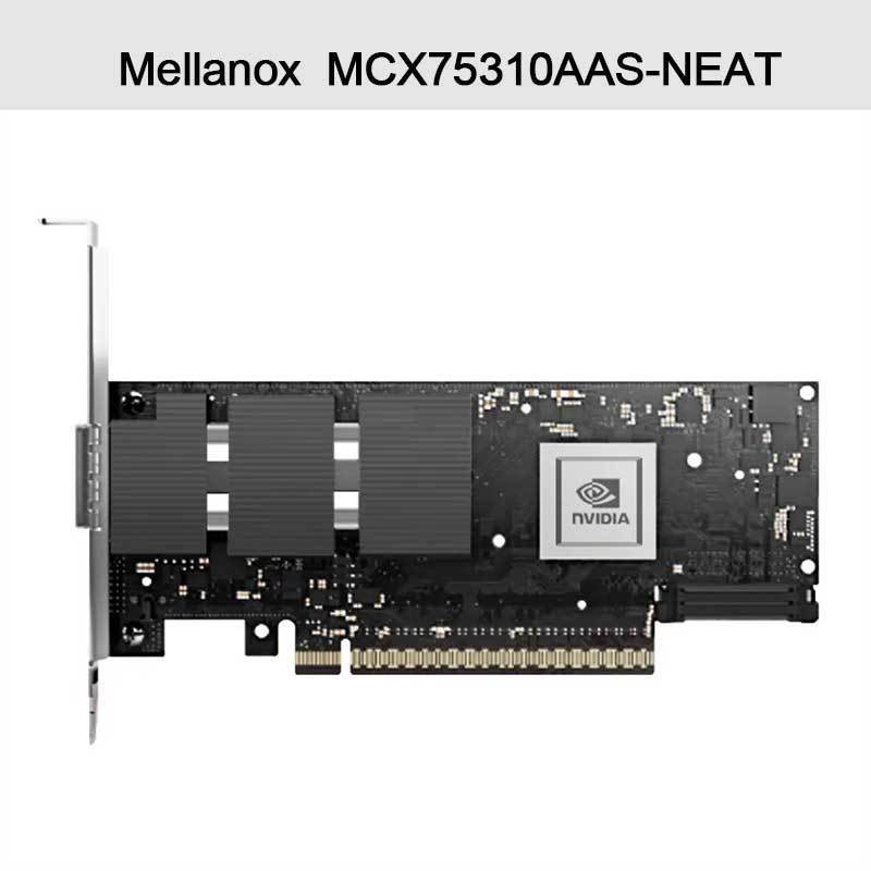Nvidia Connectx-7 Adaptörü MCX75310aas-Neat (900-9X766-003N-SQ0) Tek Portlu Osfp Infiniband: Ndr 400GB/S (Özgün Hız) Ethernet: 400gbe