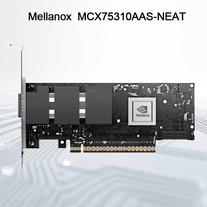 Nvidia Connectx-7 Adaptörü MCX75310aas-Neat (900-9X766-003N-SQ0) Tek Portlu Osfp Infiniband: Ndr 400GB/S (Özgün Hız) Ethernet: 400gbe