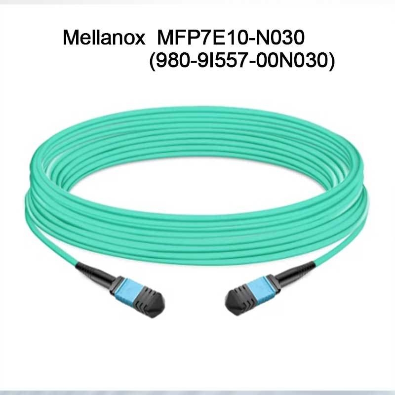 Nvidia Mfp7e10-Nxxx Optik Multimode Fiber Kablo Mfp7e10-N030 (980-9I557-00N030) Mmf, MPO12 APC'ye MPO12 APC'ye, 30m