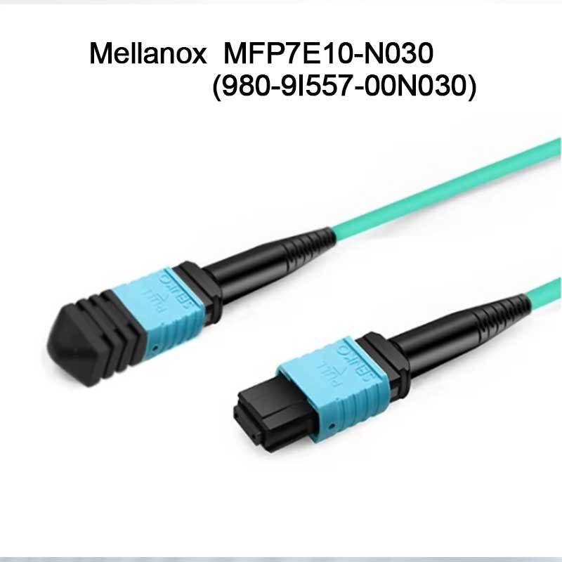 Nvidia Mfp7e10-Nxxx Optik Multimode Fiber Kablo Mfp7e10-N030 (980-9I557-00N030) Mmf, MPO12 APC'ye MPO12 APC'ye, 30m
