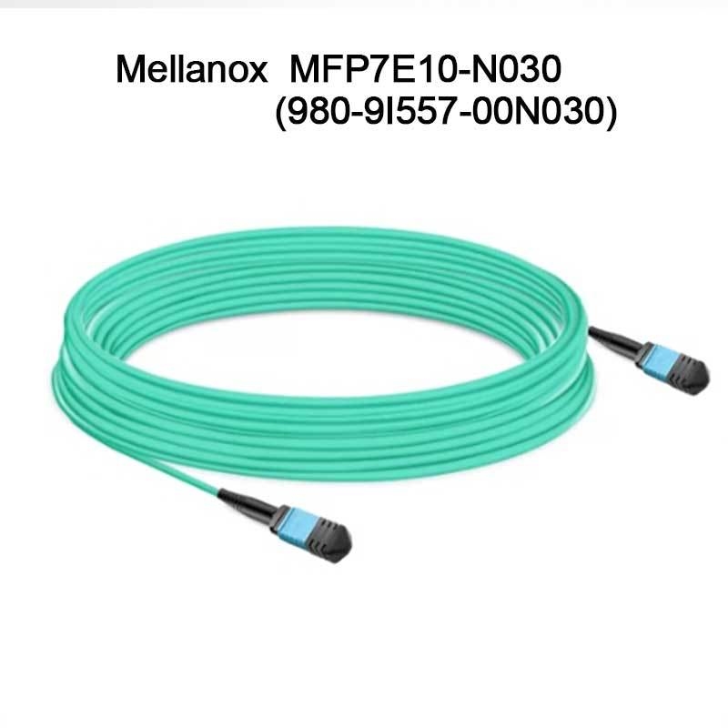 Nvidia Mfp7e10-Nxxx Optik Multimode Fiber Kablo Mfp7e10-N030 (980-9I557-00N030) Mmf, MPO12 APC'ye MPO12 APC'ye, 30m