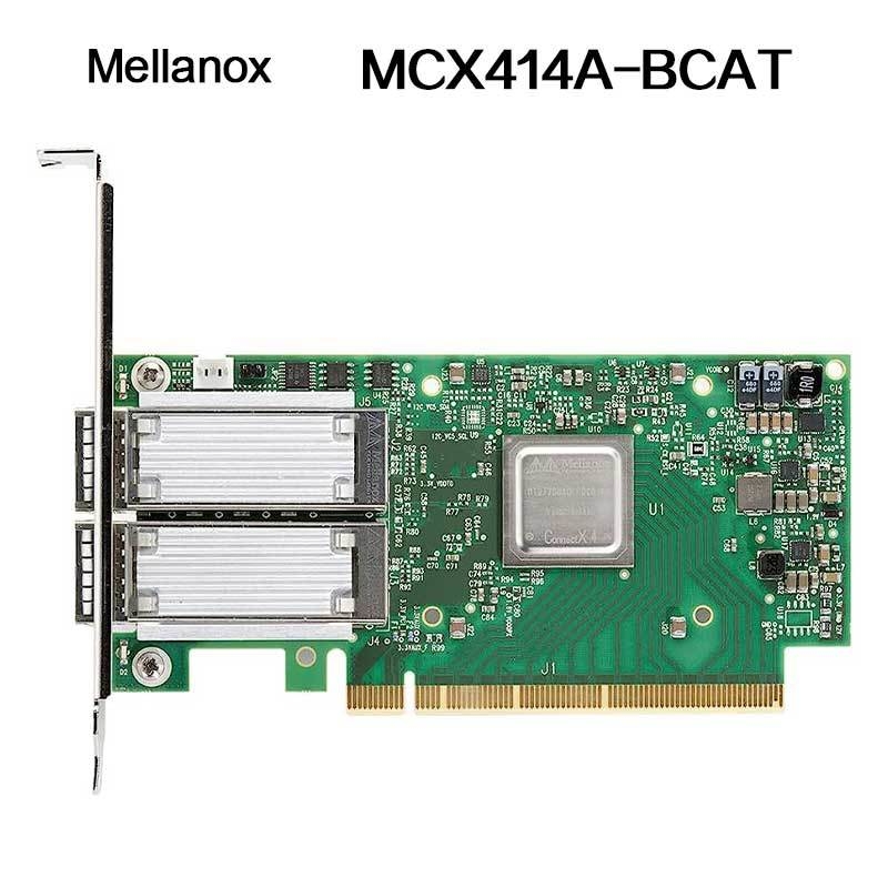 Nvidia 900-9X426-0054-Sq0 MCX414A-Bcat Connectx-4 En Ağ Arayüzü Kartı, 40/56gbe Çift Portlu Qsfp28, Pcie3.0 X8, Yüksek Bracket