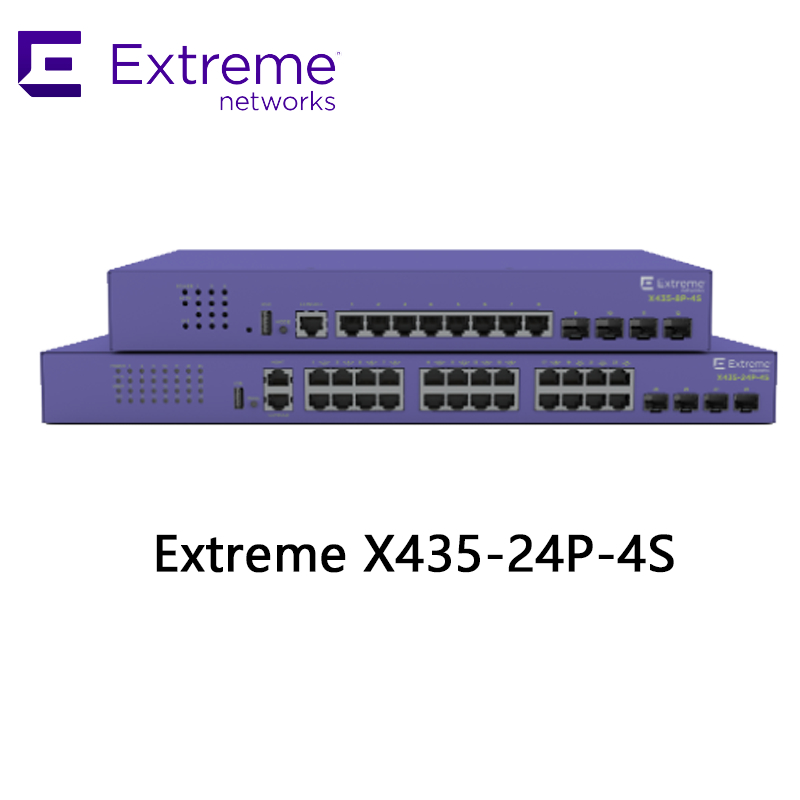 24P Extreme Networks X435 AVB Switch X435 4S 68Gbps 50.6Mpps yeni ve orijinal