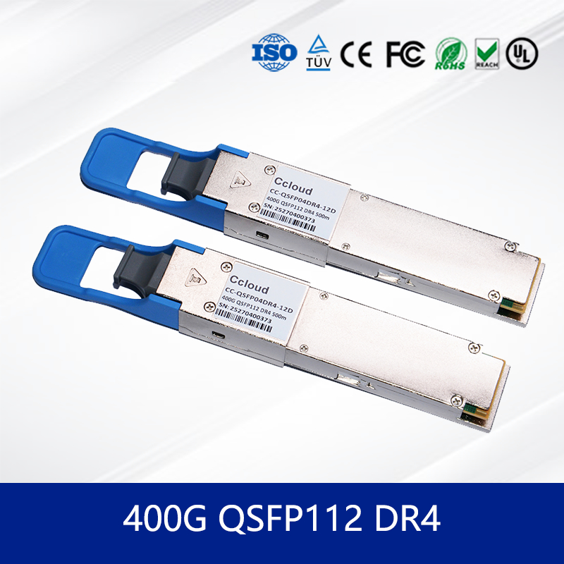 Veri Merkezleri için Yüksek Hızlı 400G QSFP112 DR4 Optik Alıcı-Verici Modülü, Büyük Miktarda Stok