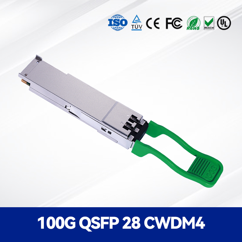 Yüksek hızlı optik alıcı-verici modülü 100G QSFP28 CWDM4 2km, omurga ve metro, erişim ve toplama için