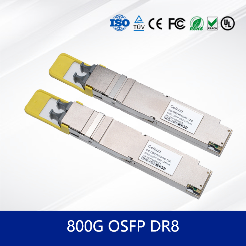 Güvenilir optik alıcı-verici modülü 800G OSFP DR8 Yüksek Performanslı Veri İletimi için Alıcı-Verici