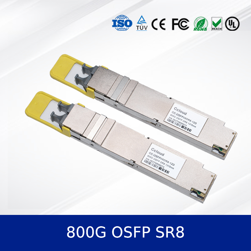 800G OSFP SR8 Optik Alıcı Modülü Yüksek Hızlı, Düşük Güçlü, MSA Uyumlu