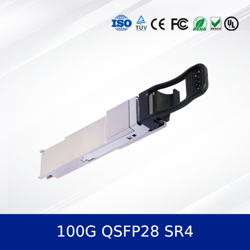 QSFP-100G-SR4 100GBASE-SR4 QSFP28 Optik Alıcı-Verici Modülü 850nm 100m DOM MPO-12 MMF Fiber Optik Alıcı-Vericiler