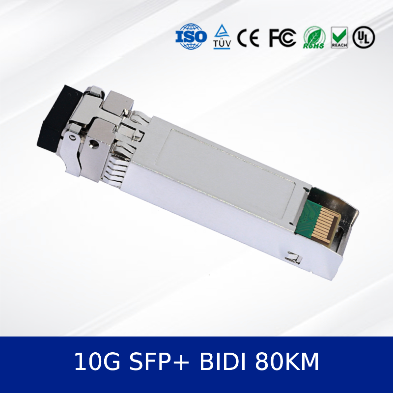Optik alıcı-verici modülü Premium 10g SFP+ Bidi 80km Fiber Optik Modül Veri Merkezleri için.