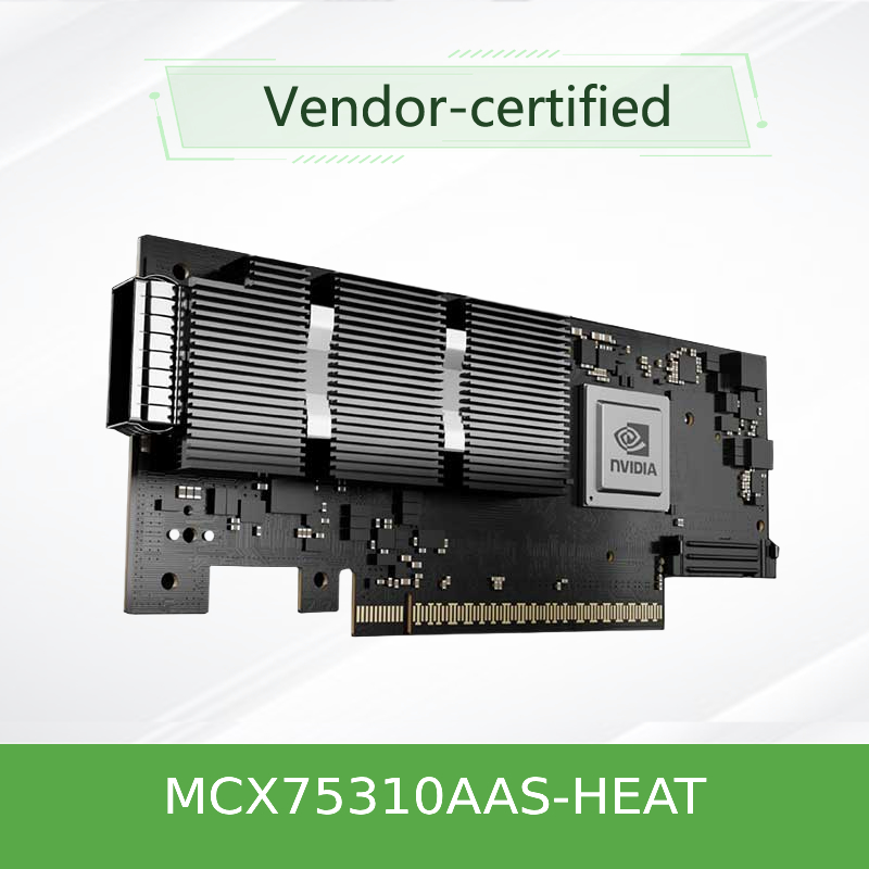 NVIDIA ConnectX-7 Adaptörü MCX75310AAS-HEAT(900-9X766-003N-ST0) Tek portlu OSFP InfiniBand: NDR200 200GB/s (Varsayılan hız) Ethernet: 200GbE PCIe X16 Gen 4.0/5.0