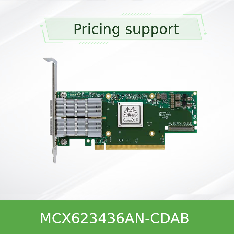 Nvidia MCX623436an-Cdab Connectx-6 Dx En Adaptör Kartı, 100GB, Ocp3.0, Anahtar Yönetimi ile, Çift Portlu Qsfp56, Pcie 4.0 X16, Kripto Yok, Parmak Çubuğu (Pull Tab)
