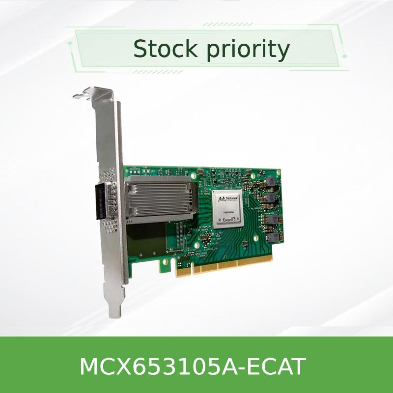 Stock MCX653105A-ECAT Mellanox ağ kartı Nic Card ConnectX-6 100GbE Tek Port