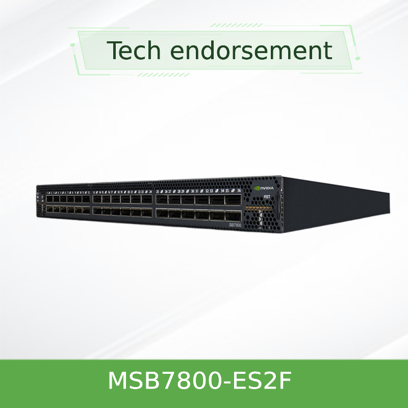 MSB7800-ES2F Mellanox Infiniband Switch EDR 36 Bağlantı Noktası Bloke Olmayan Yönetim
