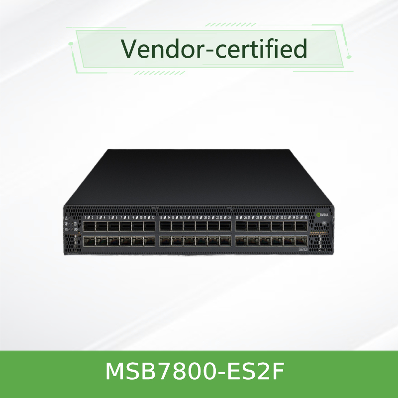 MSB7800-ES2F Mellanox Ağ Anahtarı InfiniBand EDR 100Gb/S Sistemi 36 QSFP28 Bağlantı Noktaları 1U