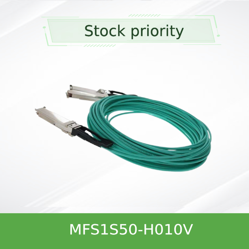 MFS1S50-H010V 200GbE - 2x100GbE Aktif Fiber Optik Kablo InfiniBand Kabloları Mellanox AOC kablosu