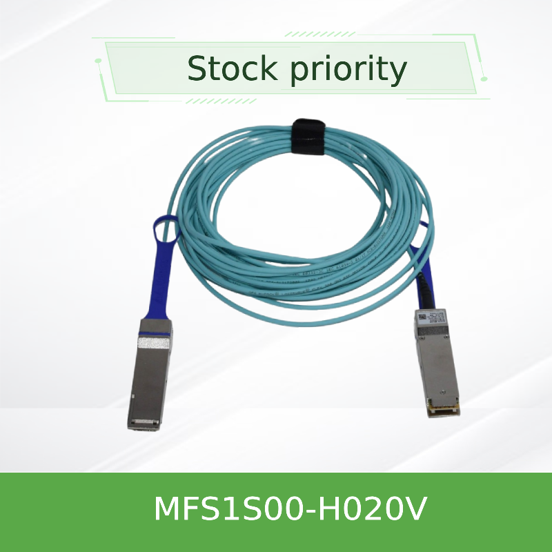 20 Metre mellanox kablo Aktif Fiber Kablo 200Gb/S VPI IB HDR Ve 200GbE QSFP56 MFS1S00-H020V