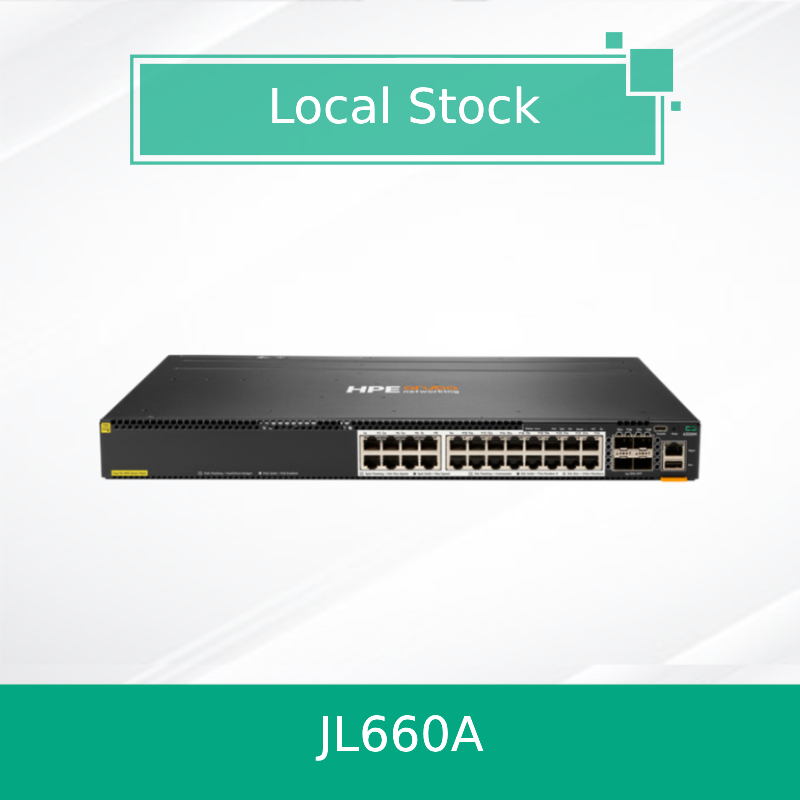 Hpe Aruba Networking Cx 6300m 24 Hpe Smart Rate Poe ve 4 SFP56 Switch (JL660A)