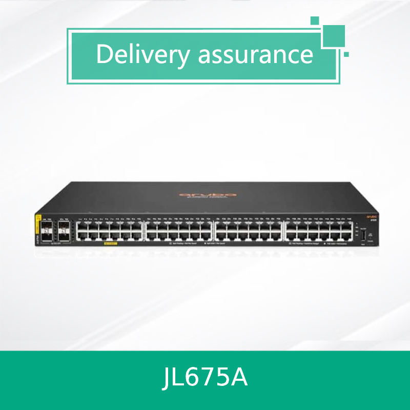HPE Aruba CX 6100 JL675A 48 Portlu Gigabit PoE+ Değiştirici 370W Sınıf 4 4x SFP+ Yönetilen Katman 2