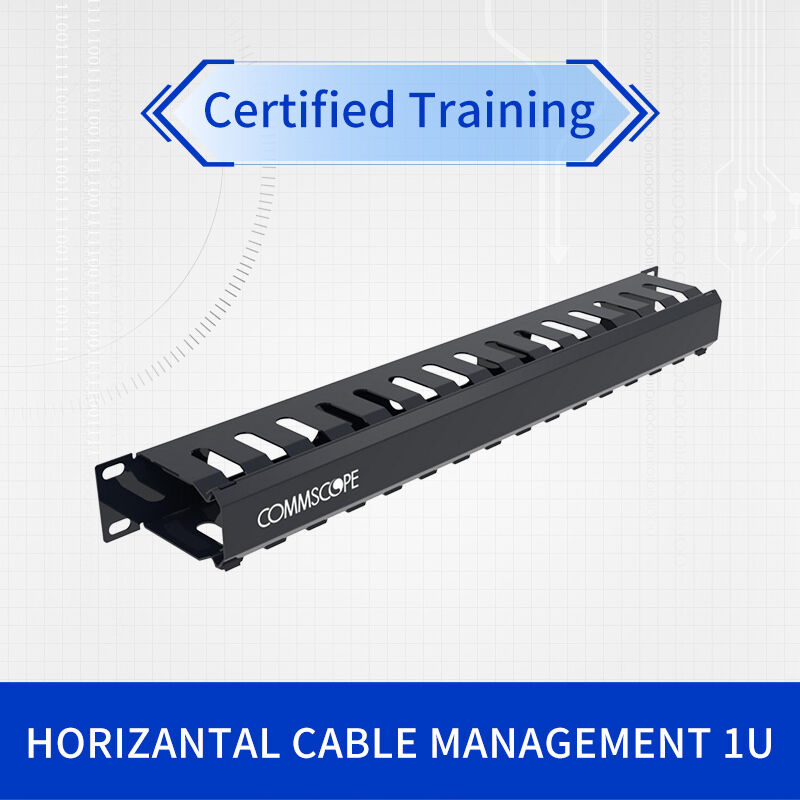 1U Horizontal Cable Management Assembly with Carbon Steel Construction for Professional Network Racks
