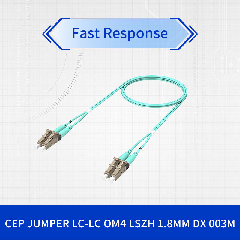 CommScope OM4 Dubleks LC Fiber Yama Kablosu - 50/125μm Çok Modlu, LSZH, Aqua, 1.8mm