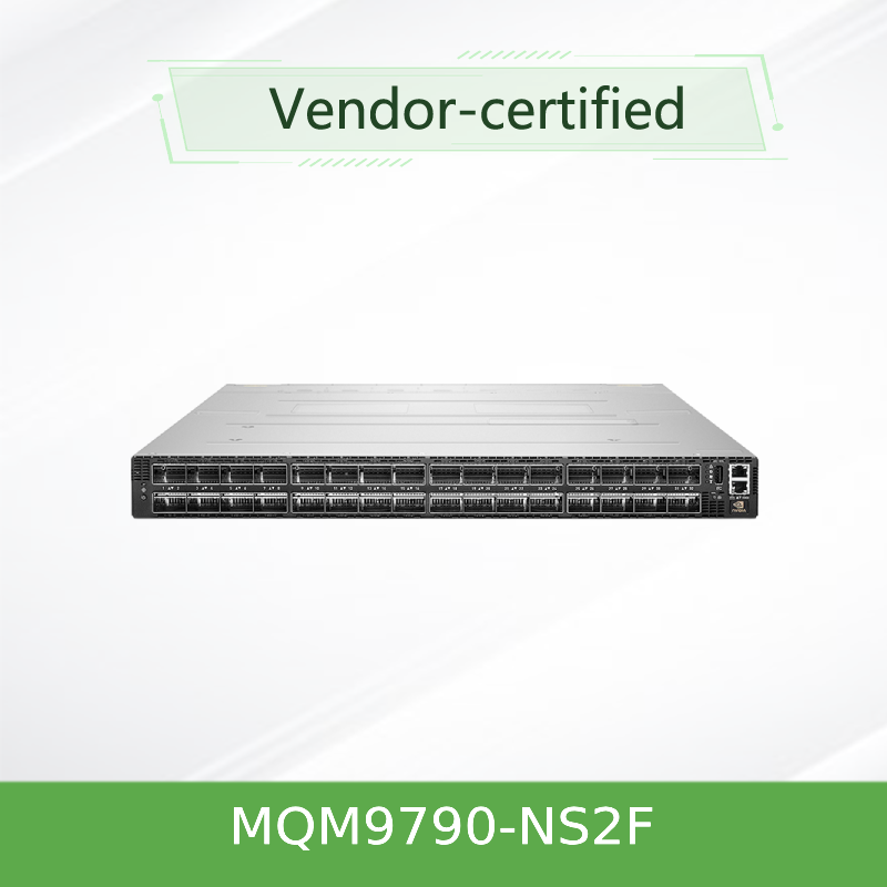 NVIDIA Quantum-2 QM9790-NS2F 400Gb/s InfiniBand Anahtarı – 51,2 Tb/s İşlem Gücüne Sahip 64 Bağlantı Noktalı NDR Akıllı Anahtar